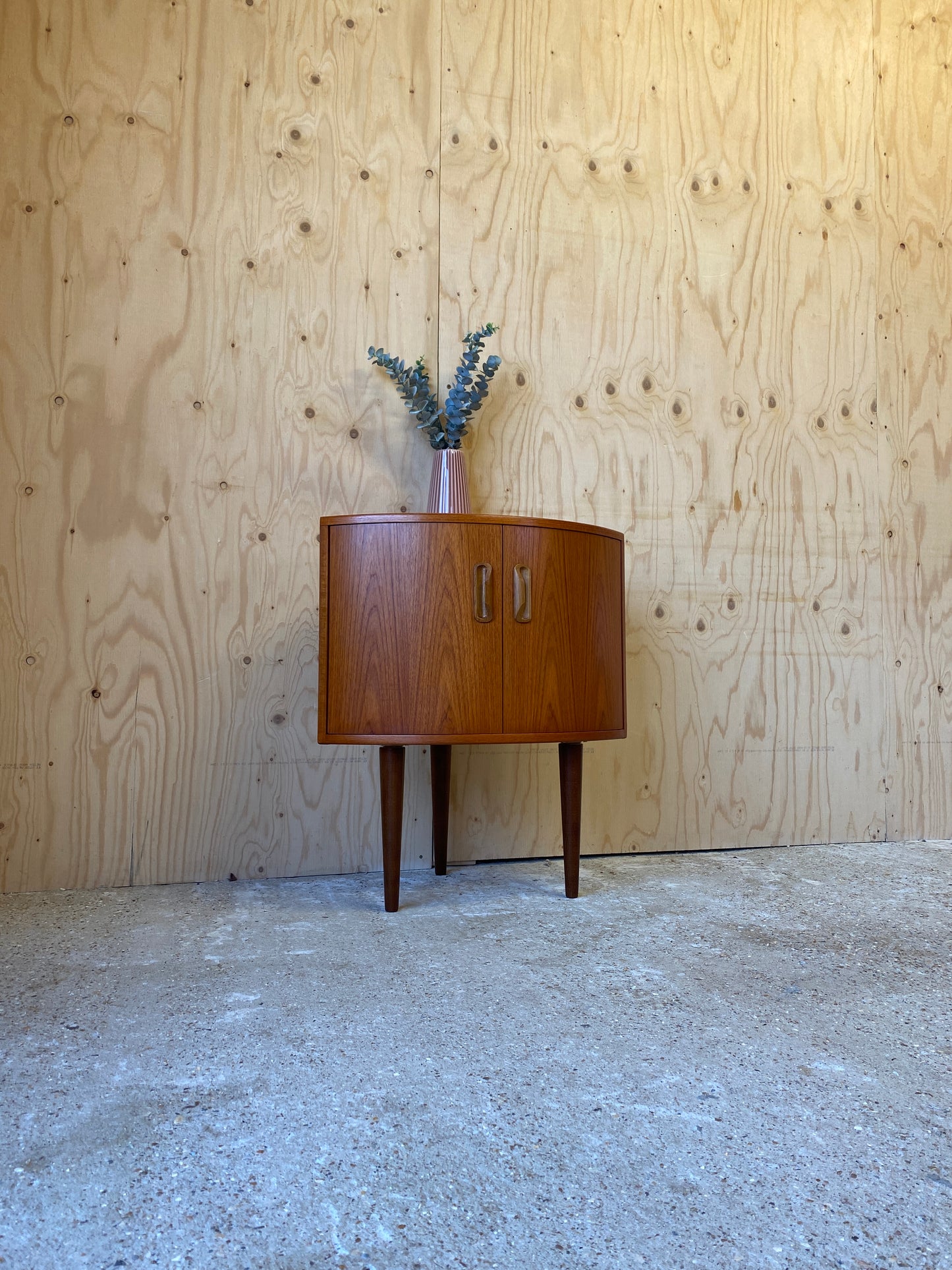 Retro GPlan Fresco Corner Cabinet on Wooden Tapered Legs