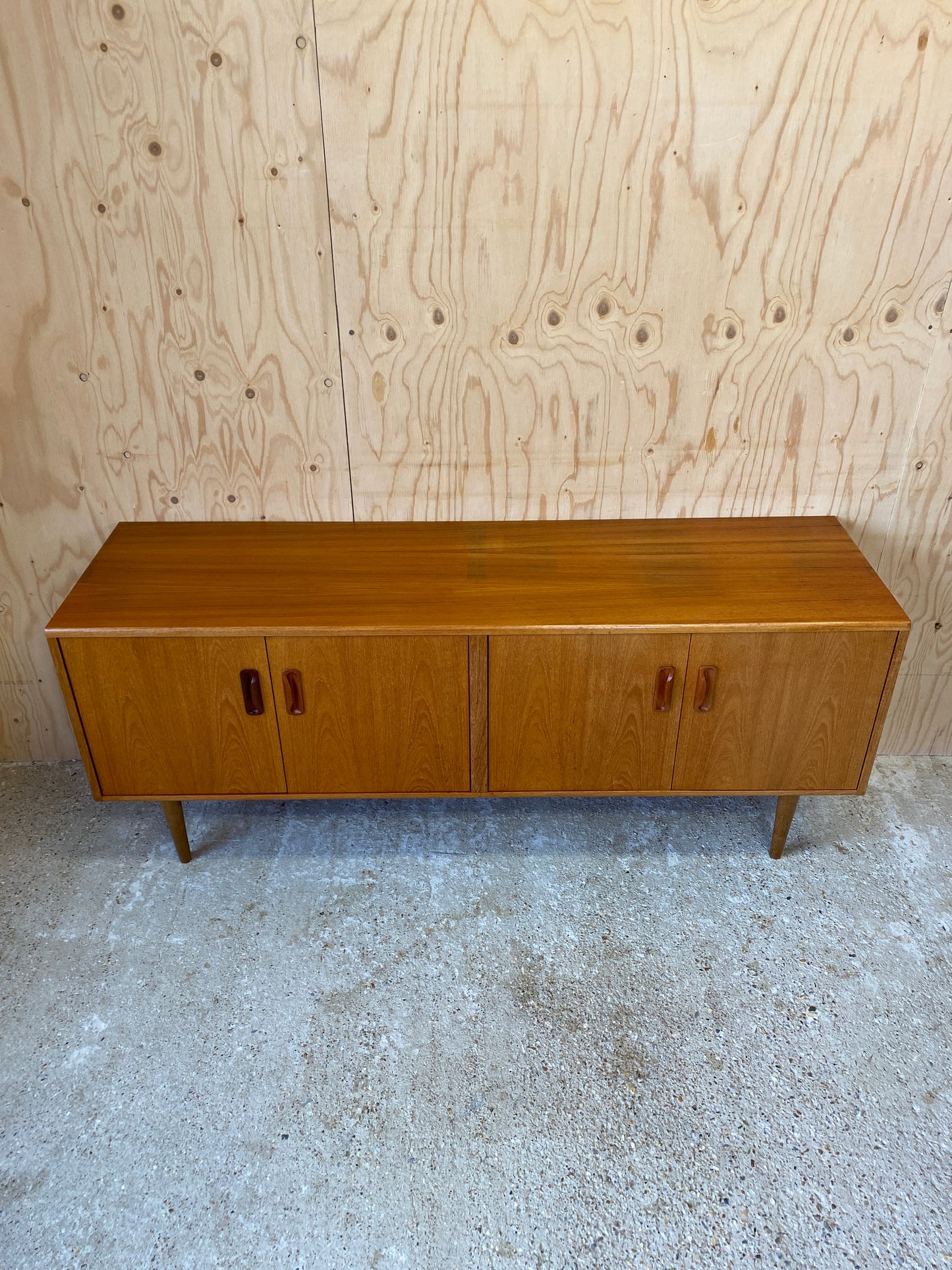 Mid Century Retro Vintage Sideboard by British makers GPlan on Wooden Tapered Legs