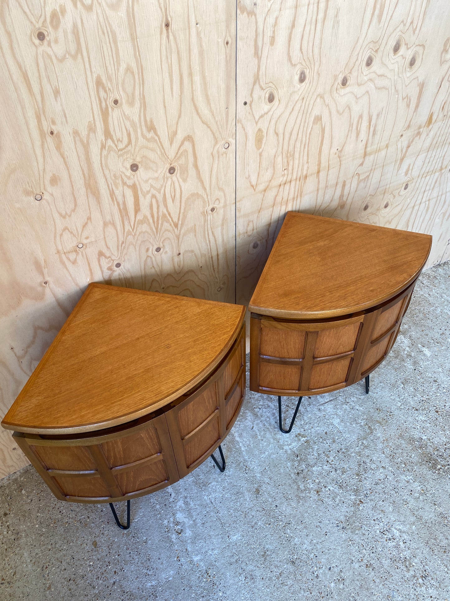 Mid Century Retro Vintage Cabinet / Bedside Table by British makers Nathan Furniture