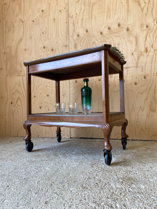Walnut Drinks Trolley
