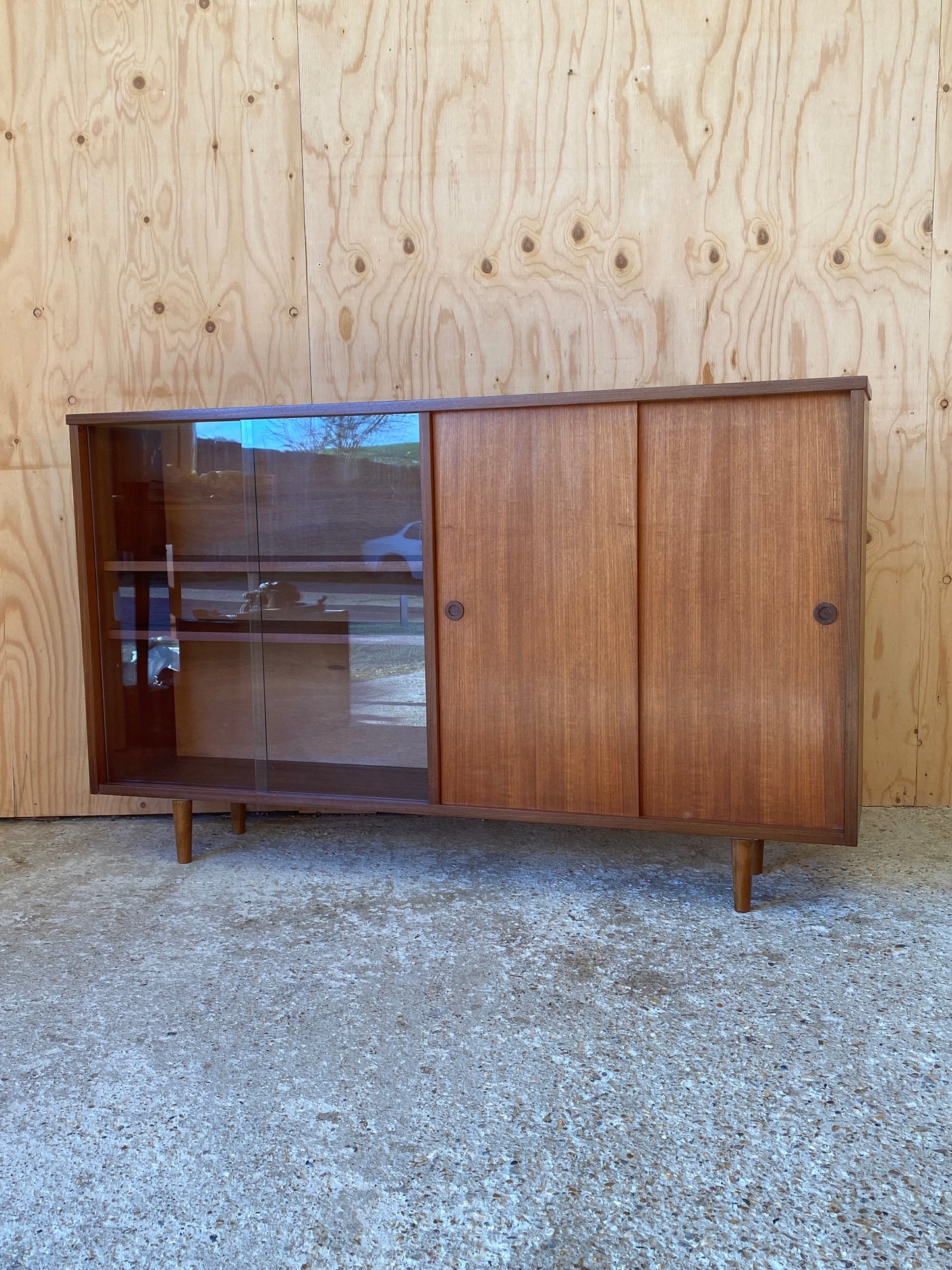 Wooden & Glass Door Cabinet