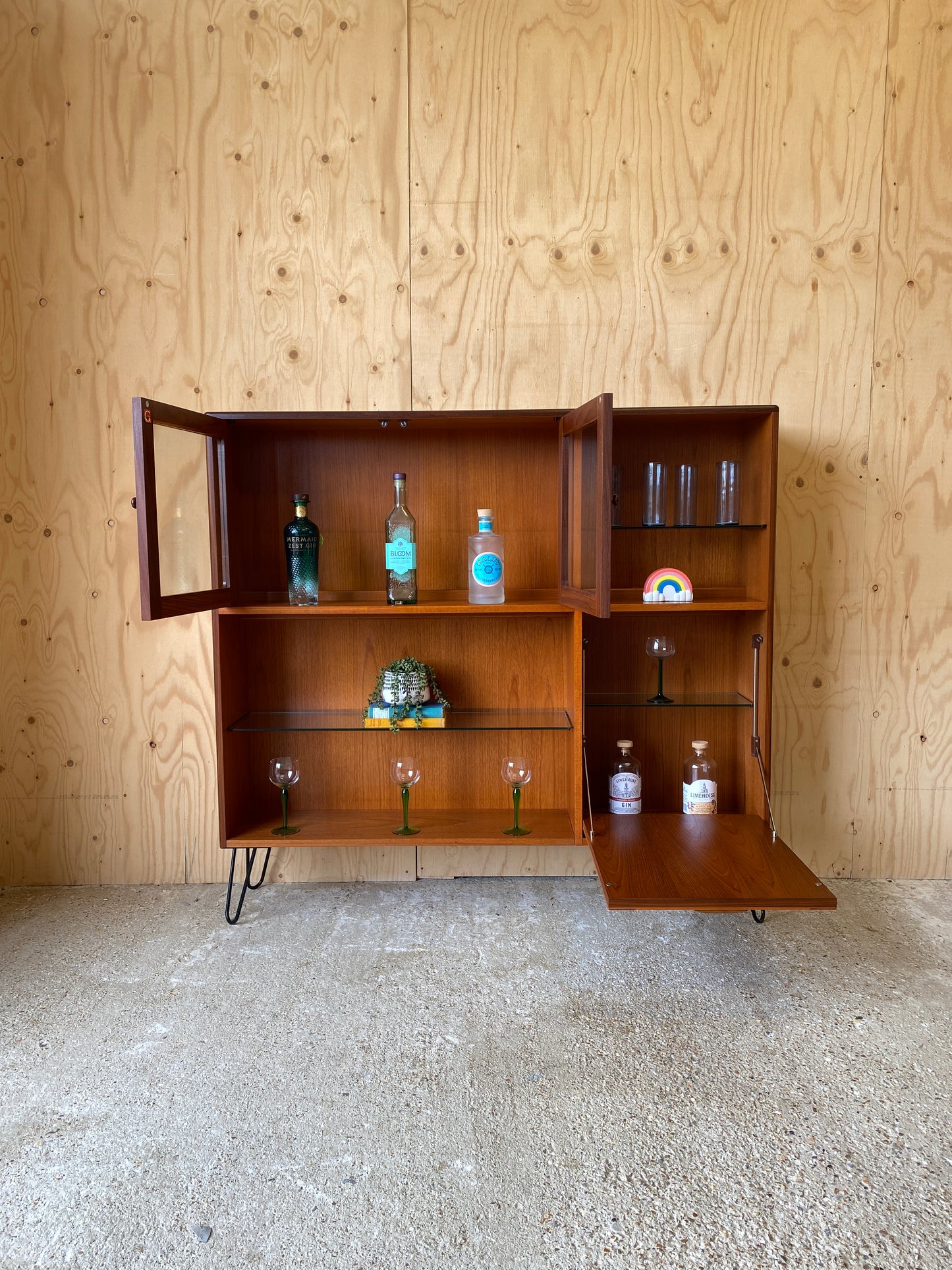 GPlan Fresco Sideboard on Black Hairpin Legs