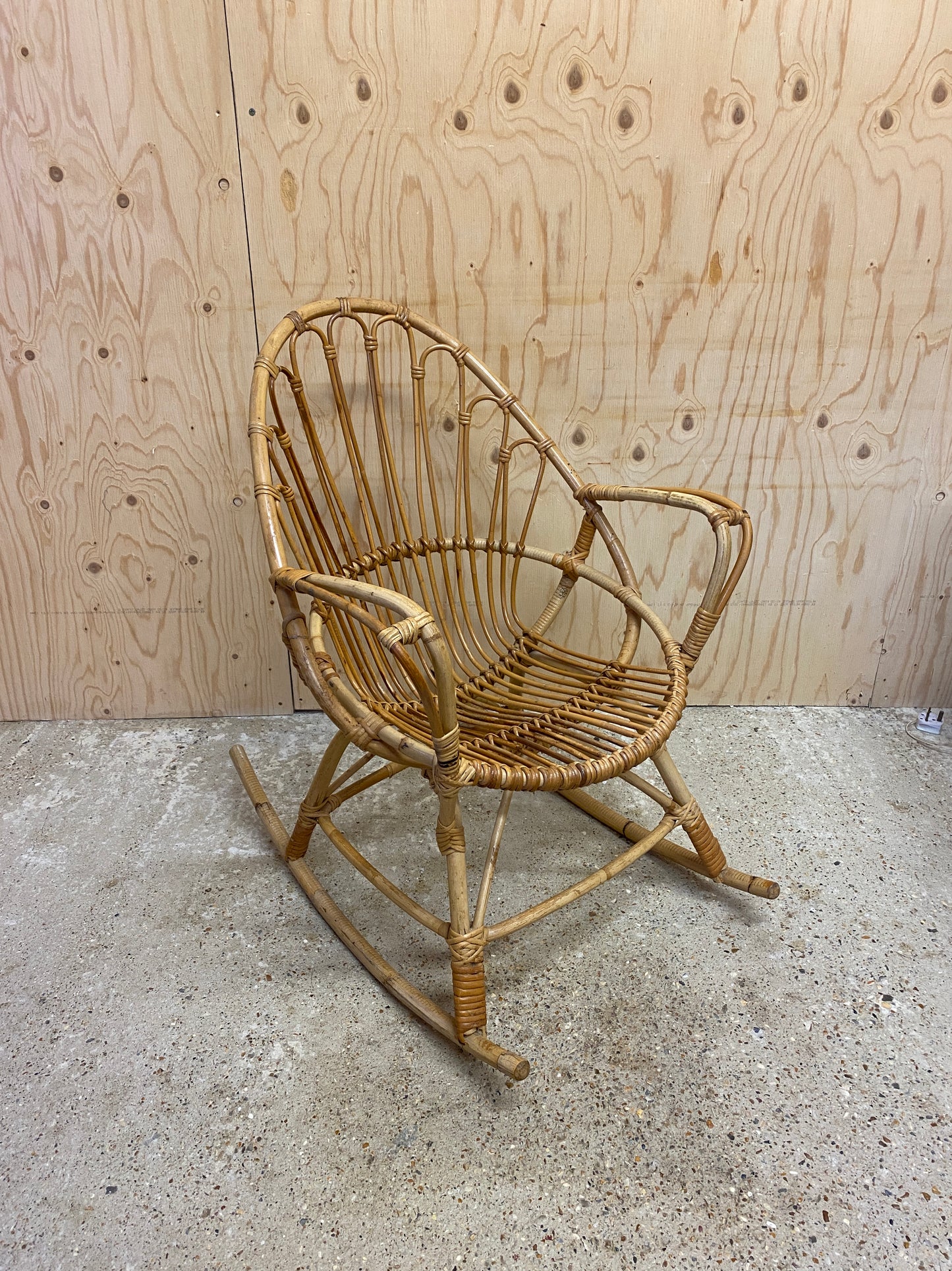 Bamboo Italian Style Rattan Rocking Chair