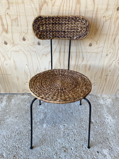 Vintage Pair of Wicker Wire Chairs