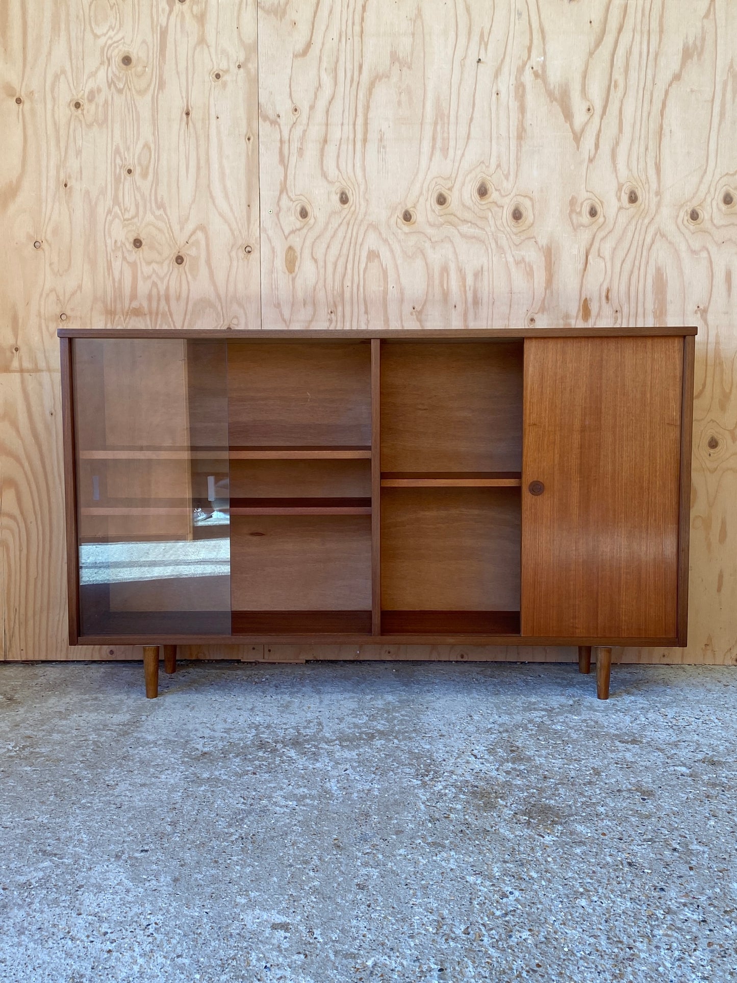 Wooden & Glass Door Cabinet