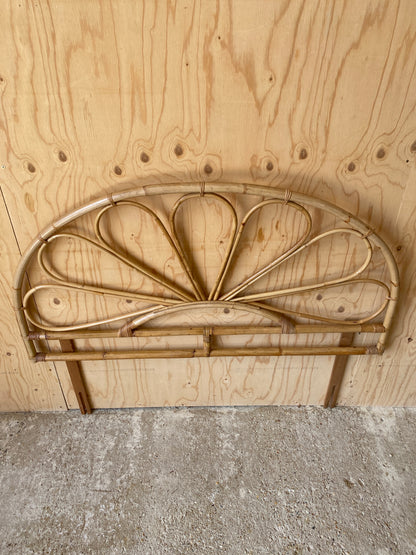 Vintage Bamboo Double Bed Headboard