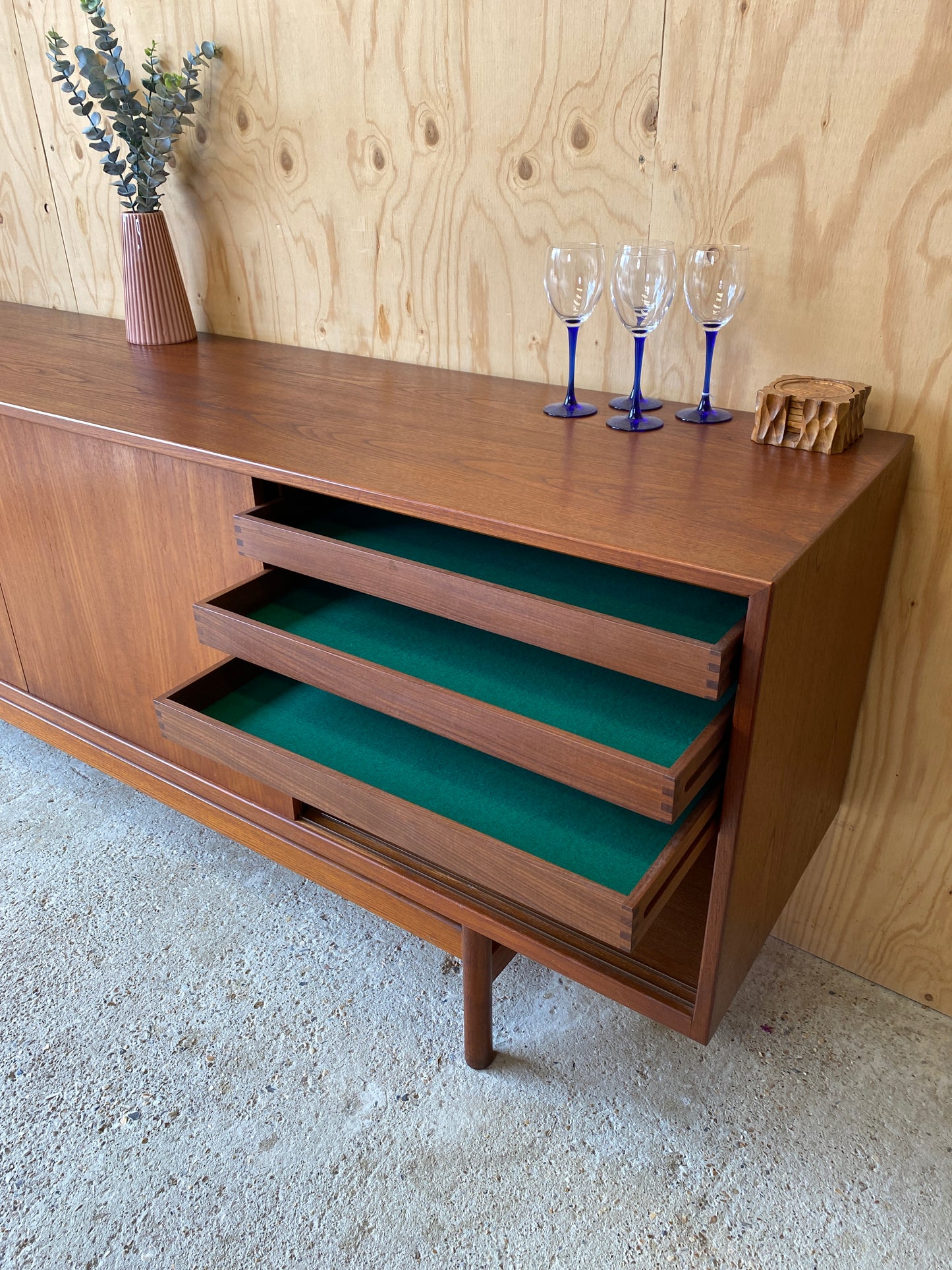 Vintage Danish Style Sideboard