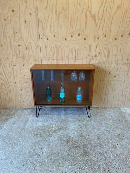 Vintage Retro Beaver & Tapley Cabinet with Glass Sliding Doors