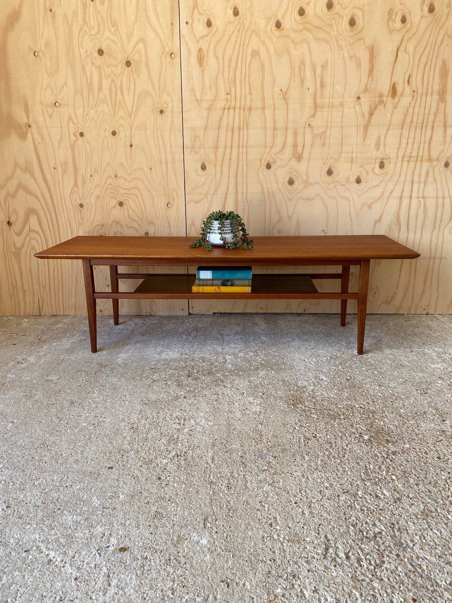 Mid Century Retro Two Tier Teak Coffee Table