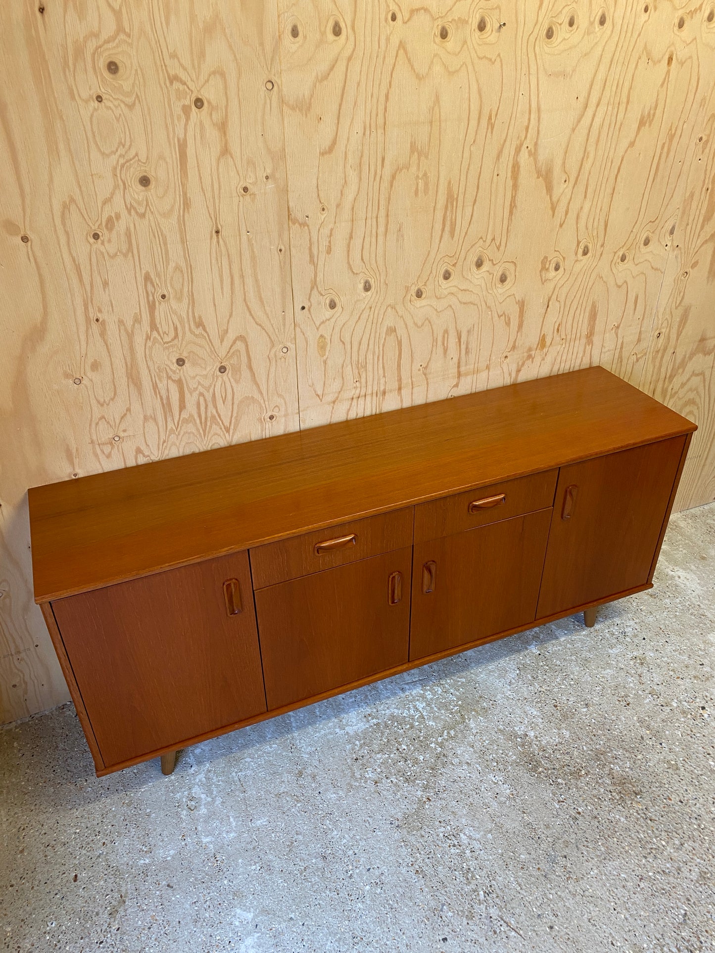 Retro Vintage GPlan Sideboard on Wooden Tapered Legs