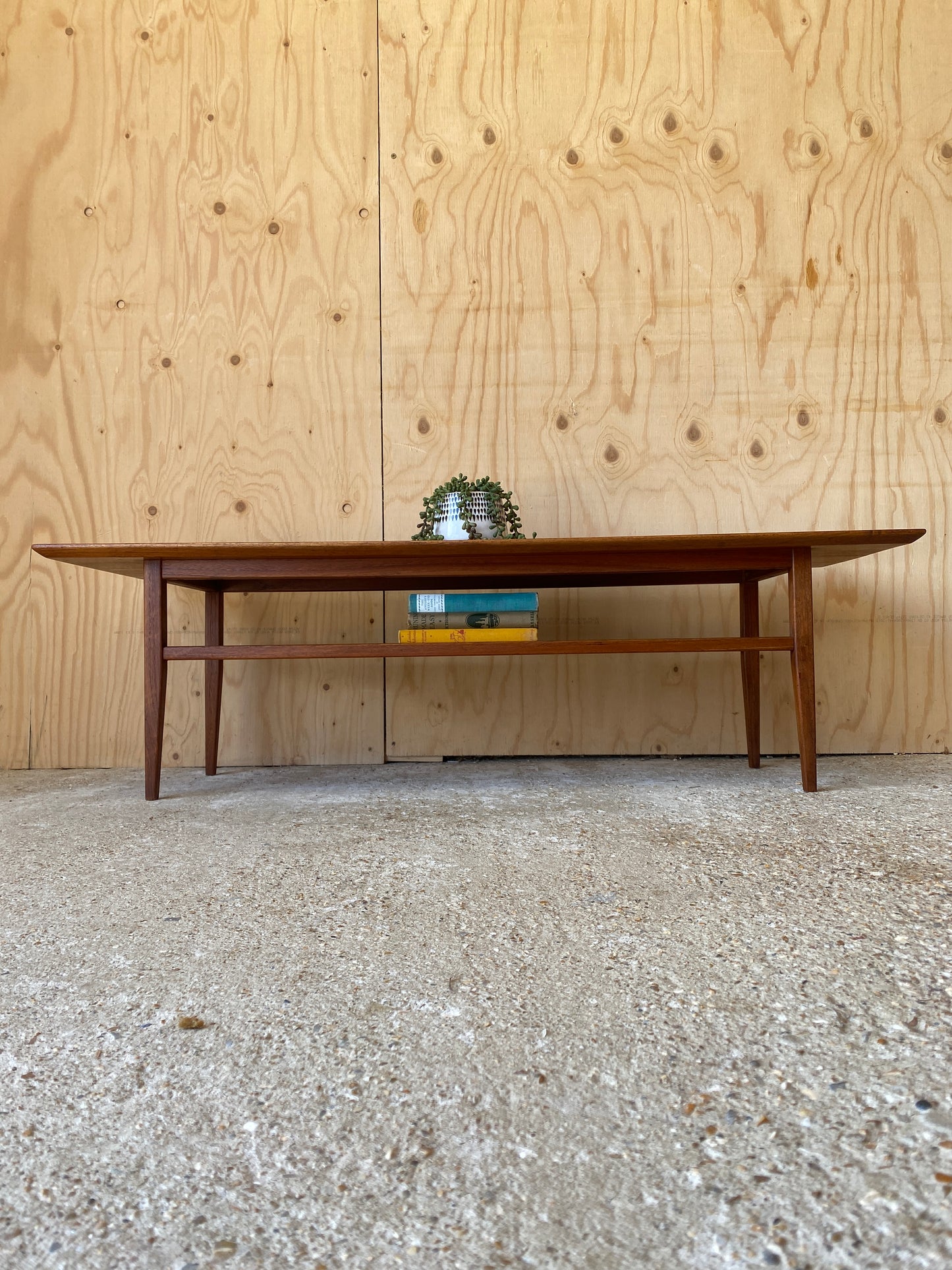 Mid Century Retro Two Tier Teak Coffee Table