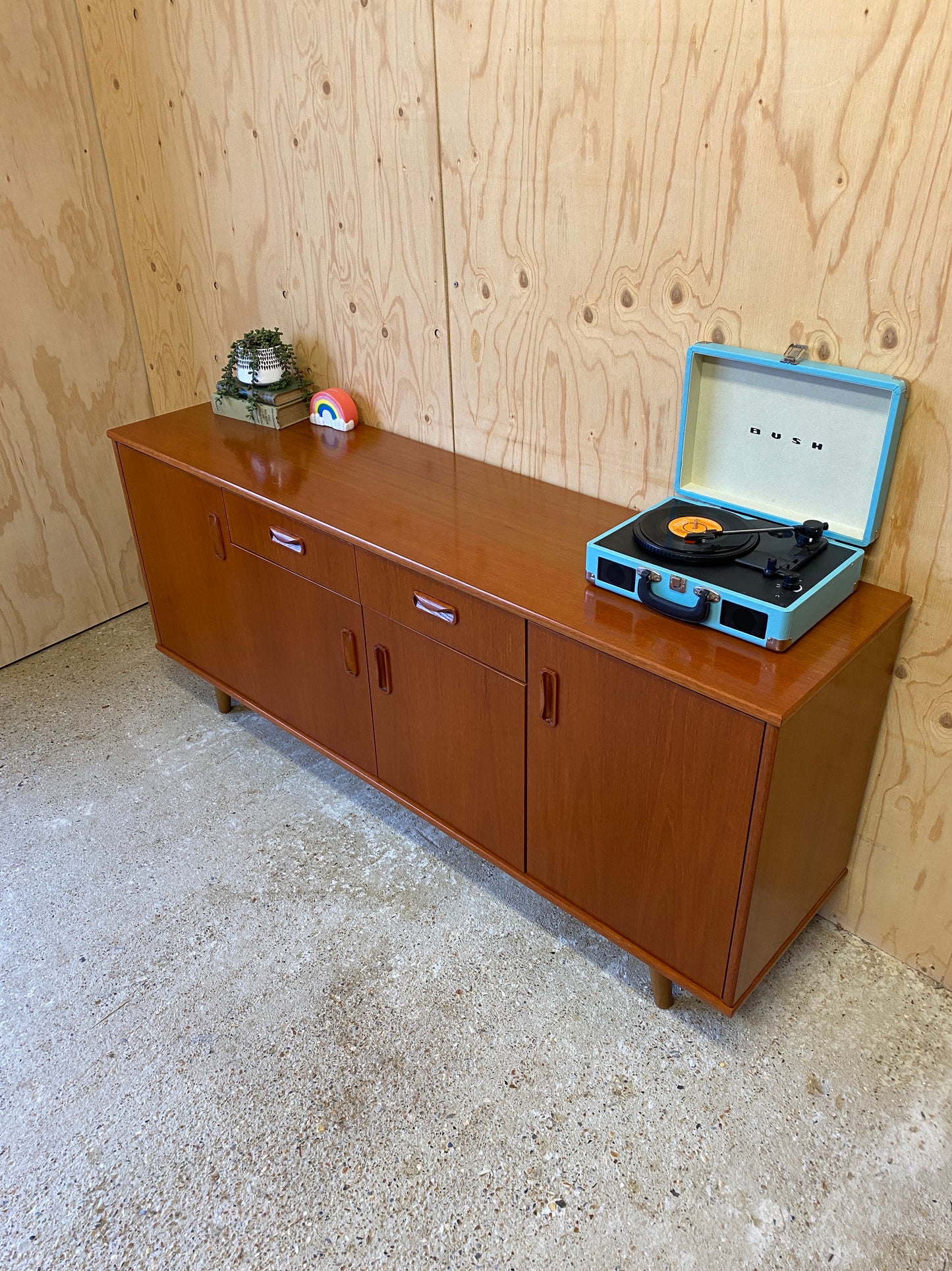 Retro Vintage GPlan Sideboard on Wooden Tapered Legs