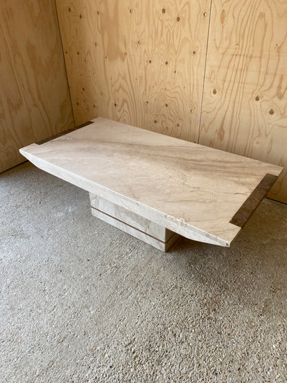 Vintage Italian Travertine Coffee Table