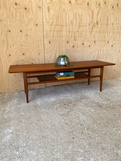 Mid Century Retro Two Tier Teak Coffee Table