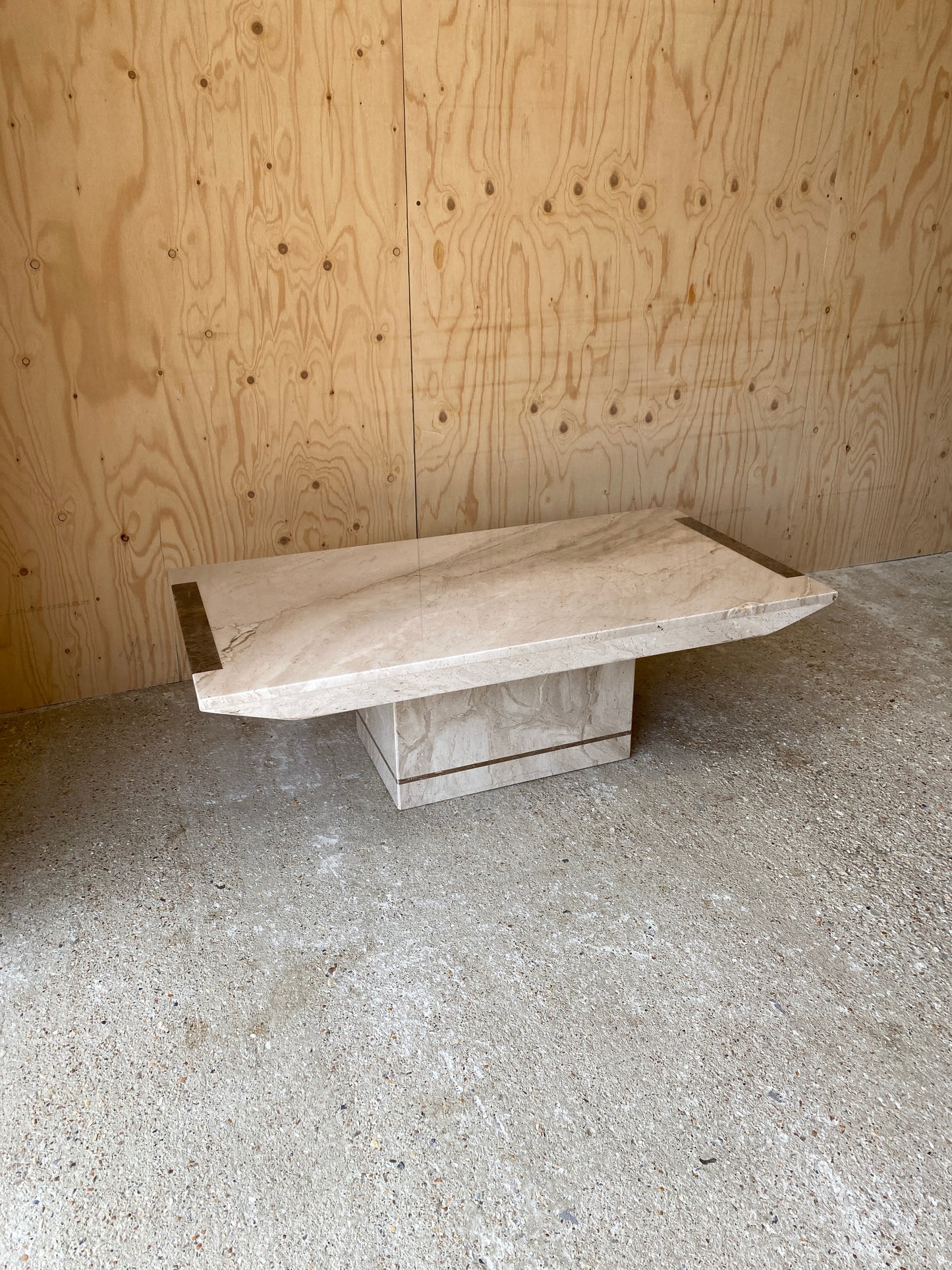 Vintage Italian Travertine Coffee Table