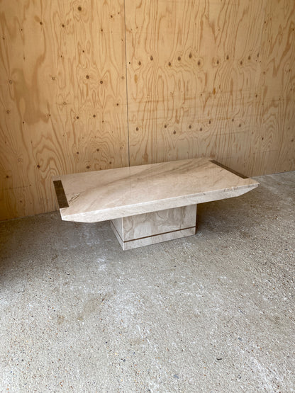 Vintage Italian Travertine Coffee Table