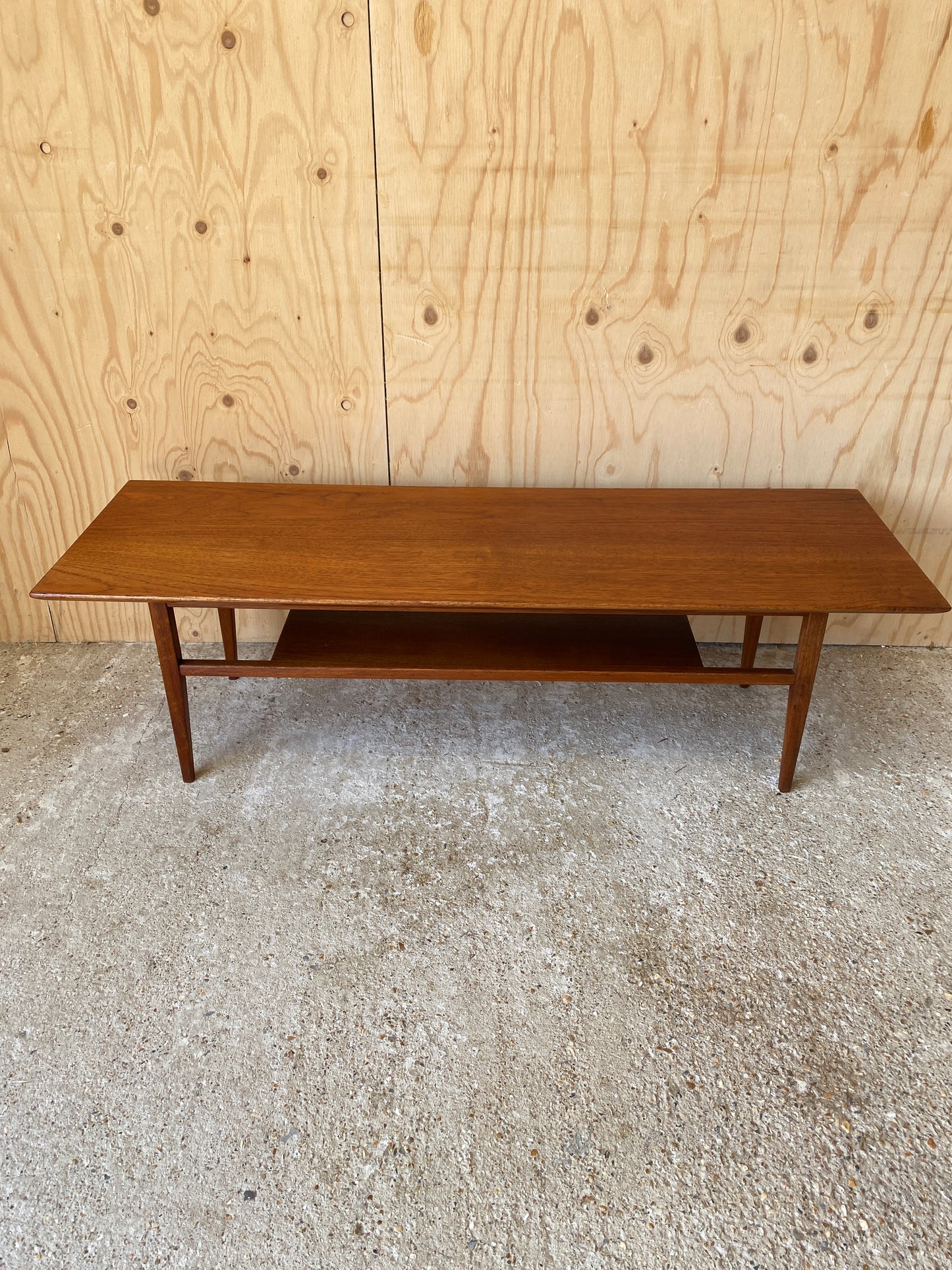 Mid Century Retro Two Tier Teak Coffee Table