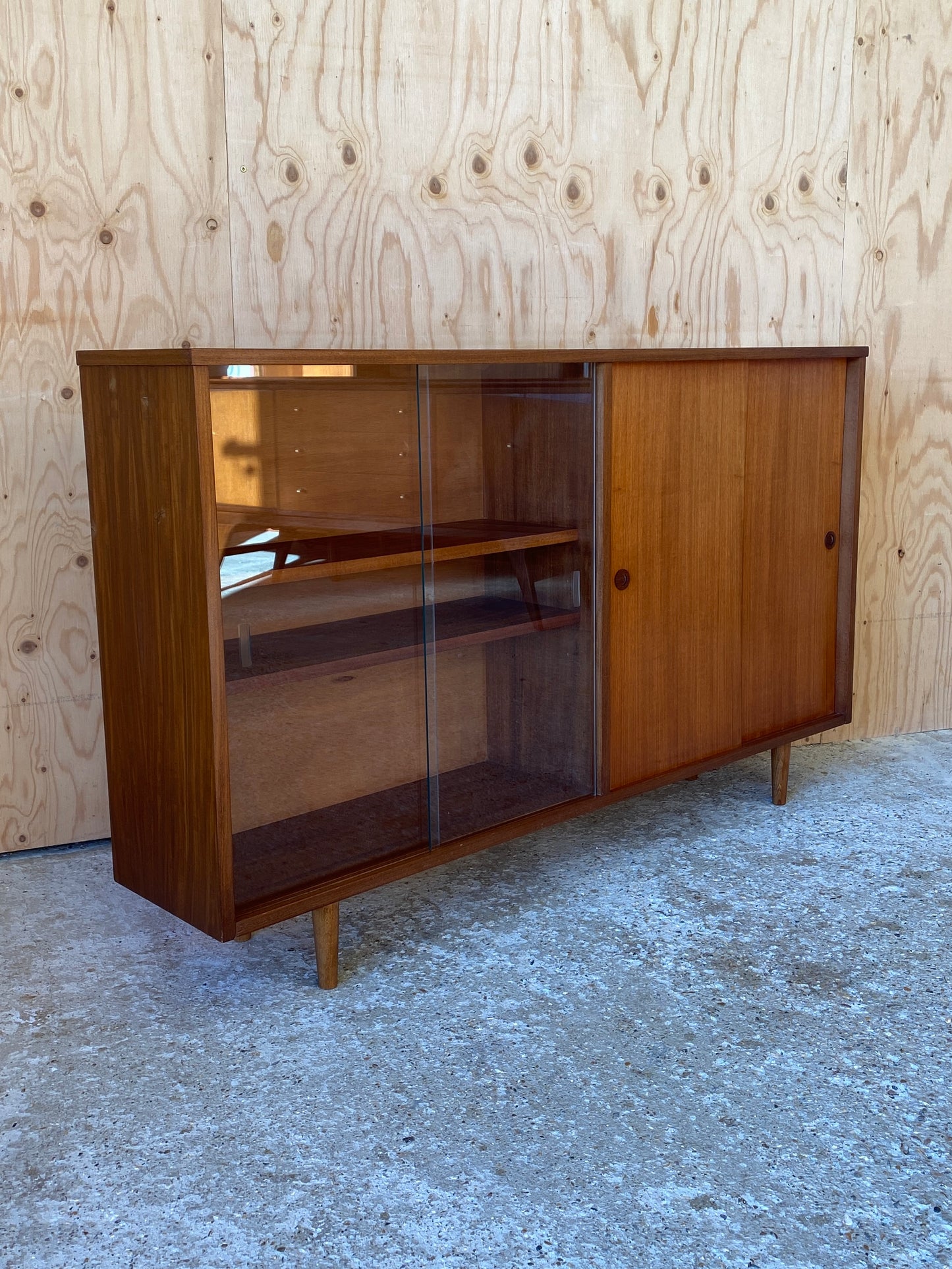 Wooden & Glass Door Cabinet