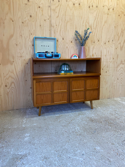 Mid Century Retro Vintage Sideboard by Nathan on Wooden Tapered Legs