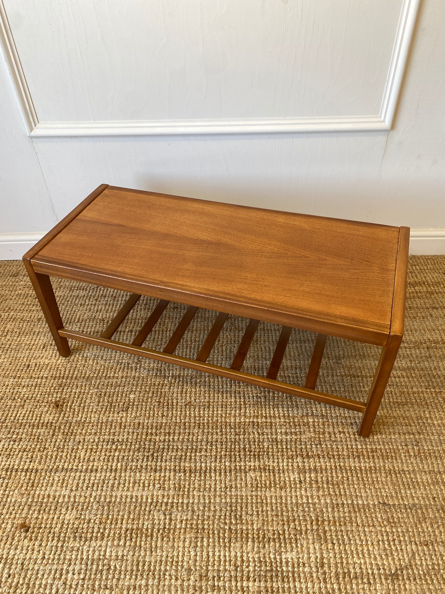 Coffee Table with Slatted Shelf