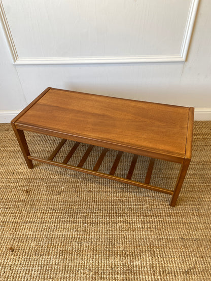 Coffee Table with Slatted Shelf