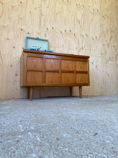 Mid Century Retro Vintage Nathan Sideboard on Wooden Tapered Legs