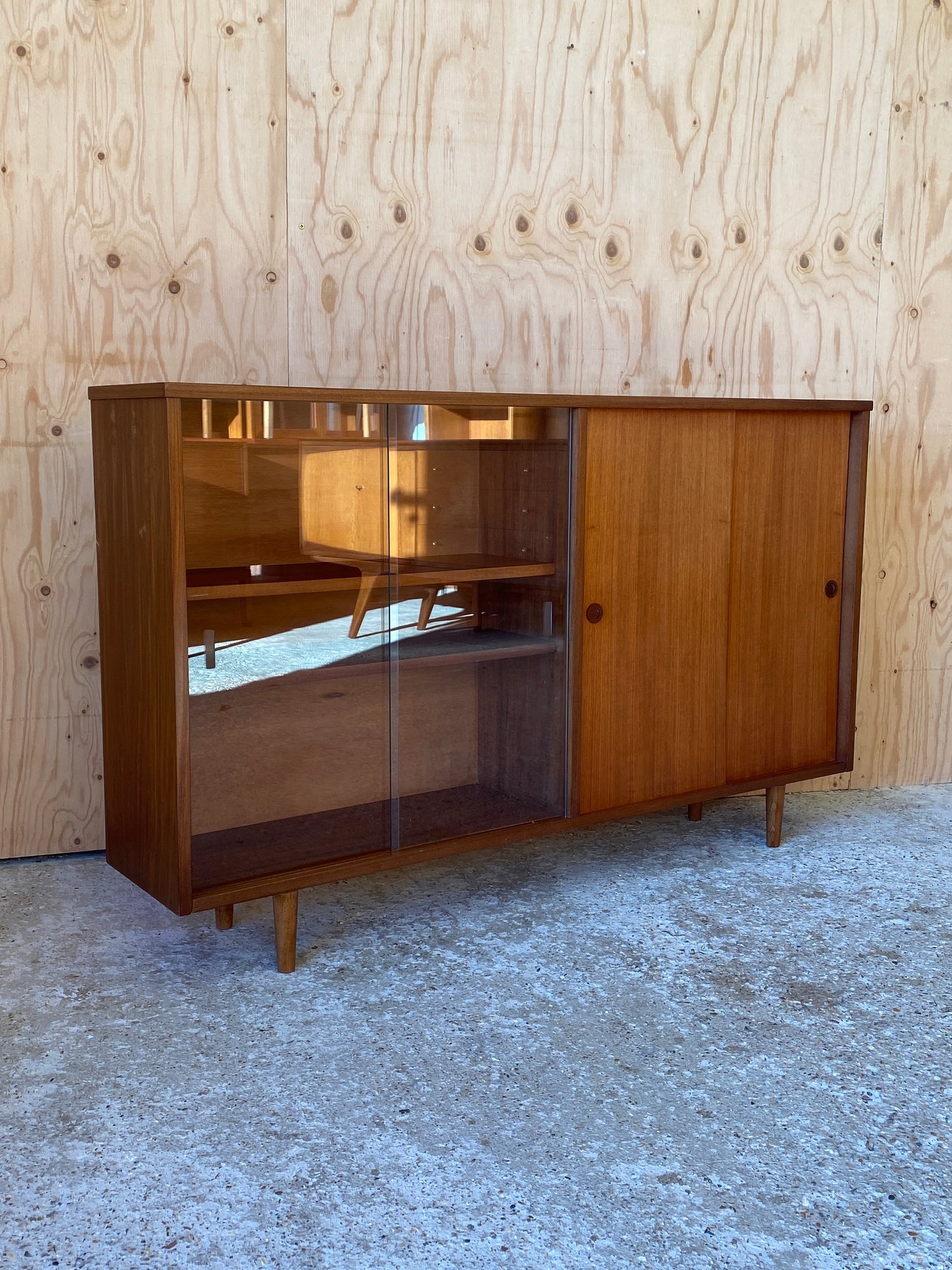 Wooden & Glass Door Cabinet