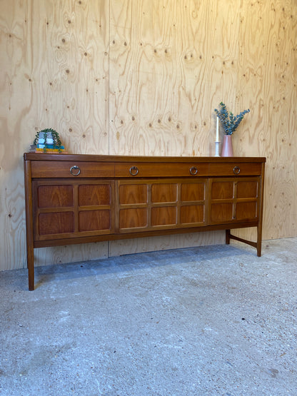 Vintage Mid Century Sideboard by British makers Nathan 'Squares' model