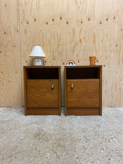 Vintage Bedside Tables by British makers Meredew