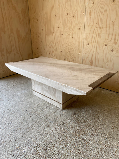 Vintage Italian Travertine Coffee Table