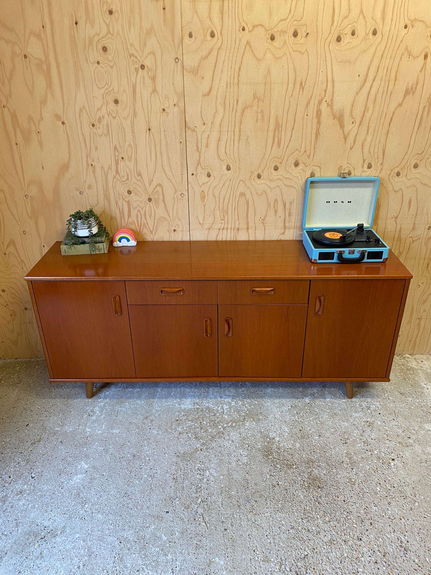 Retro Vintage GPlan Sideboard on Wooden Tapered Legs