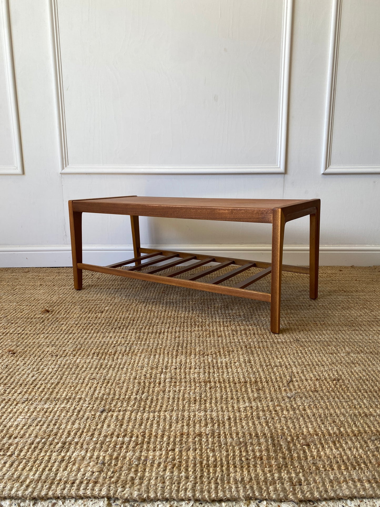 Coffee Table with Slatted Shelf