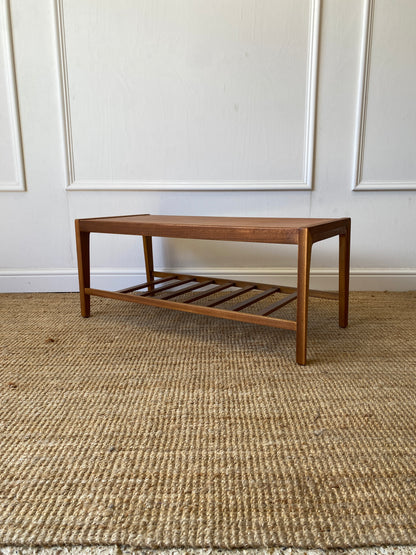 Coffee Table with Slatted Shelf