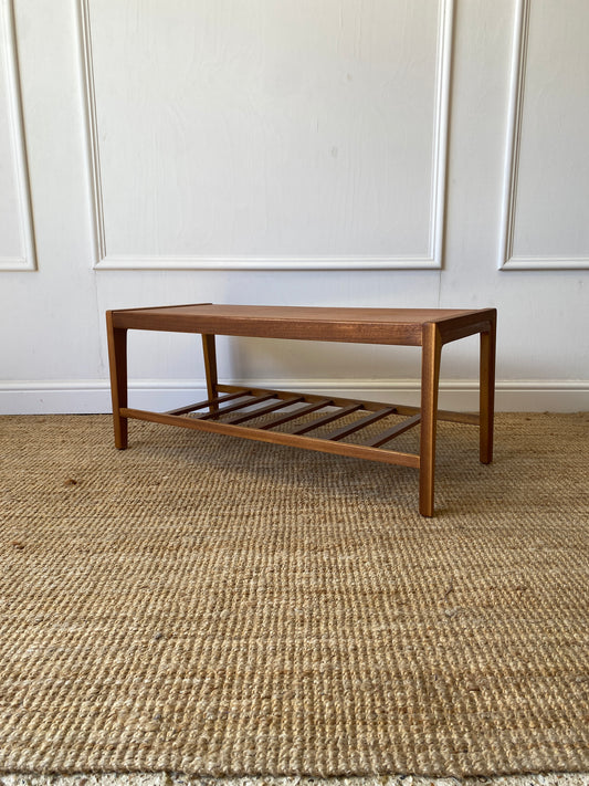 Coffee Table with Slatted Shelf