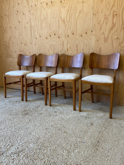 Four Bouclé Dining Chairs