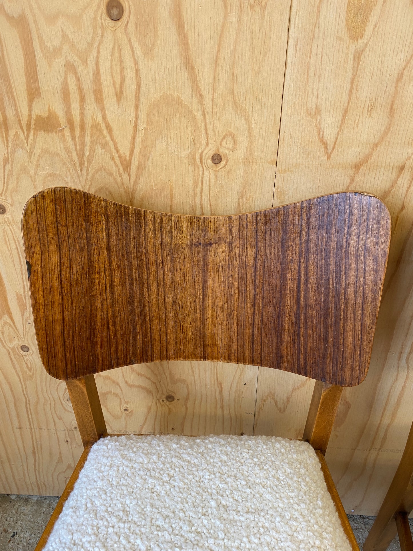 Four Bouclé Dining Chairs