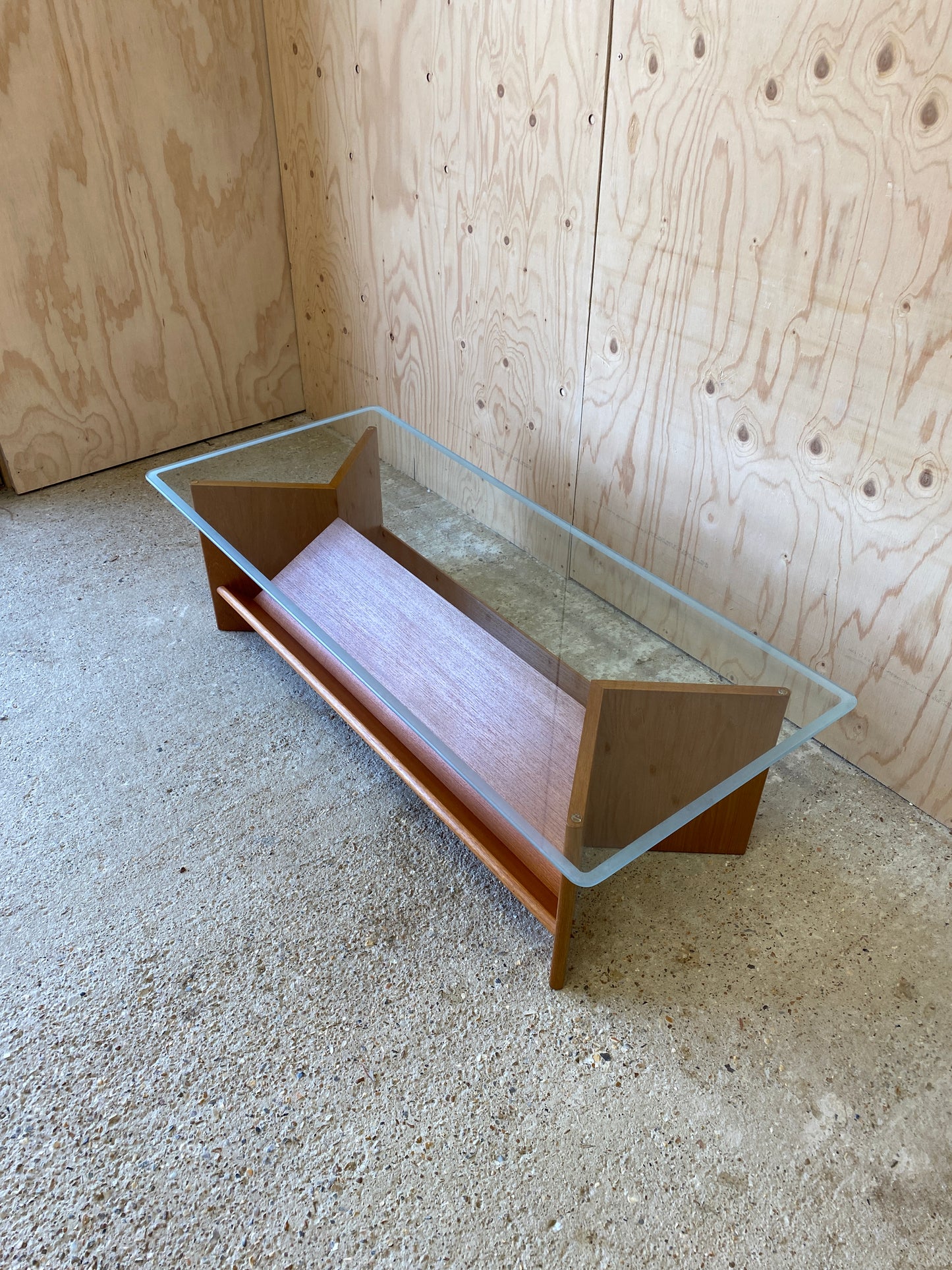 Mid Century Vintage Rare GPlan Coffee Table with Glass Top