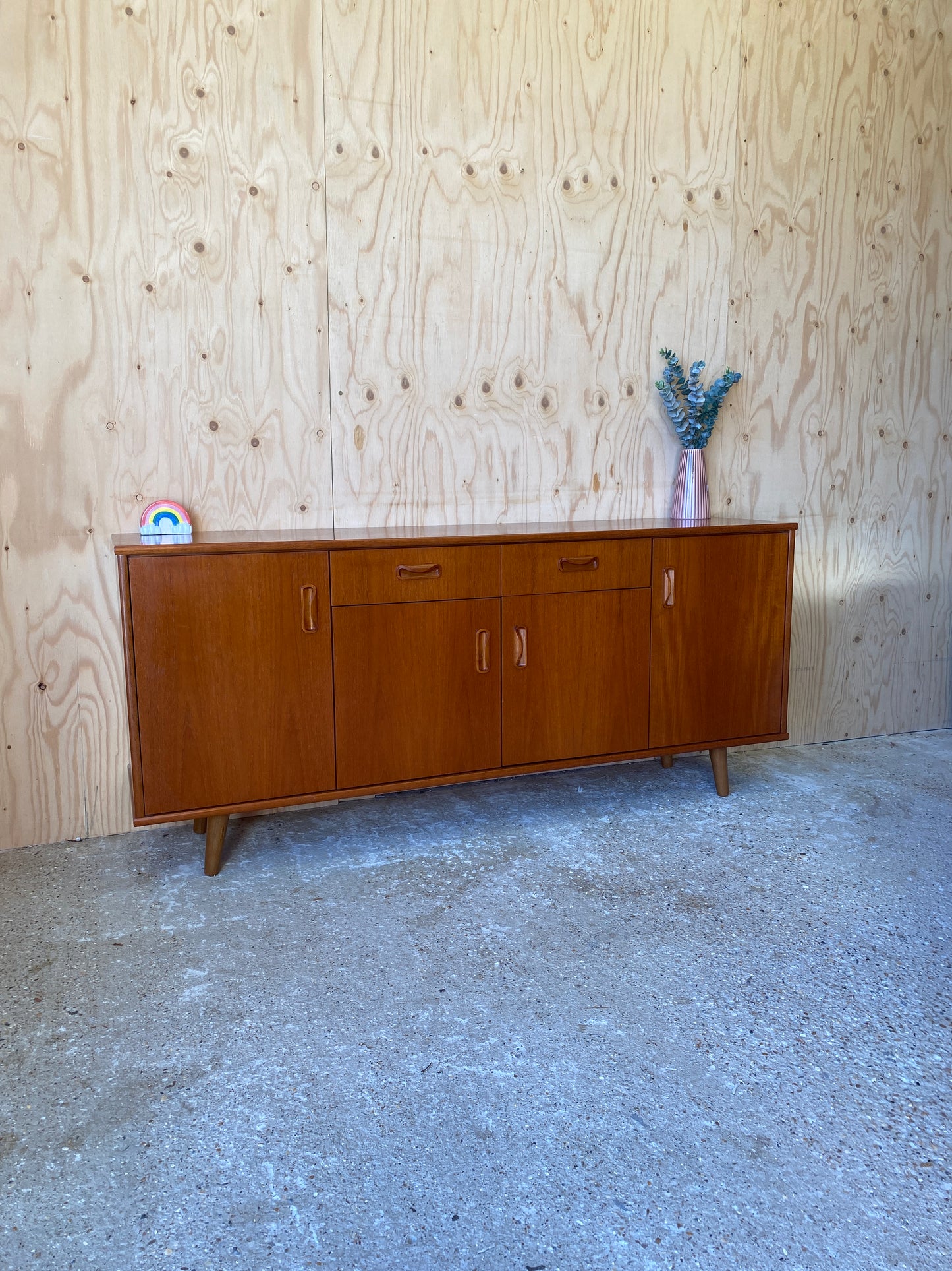 Retro Vintage GPlan Sideboard on Wooden Tapered Legs