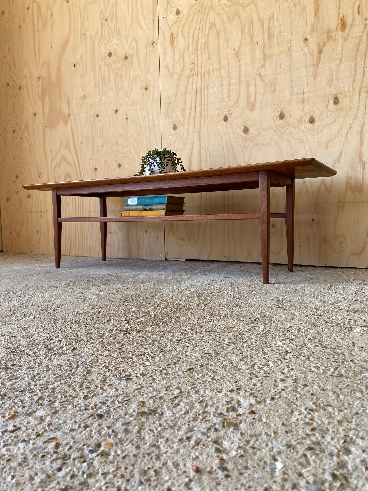 Mid Century Retro Two Tier Teak Coffee Table