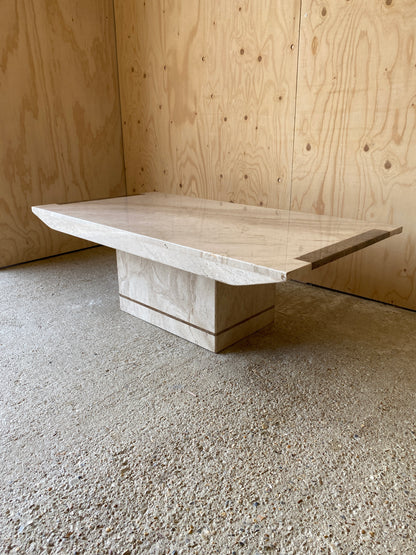 Vintage Italian Travertine Coffee Table