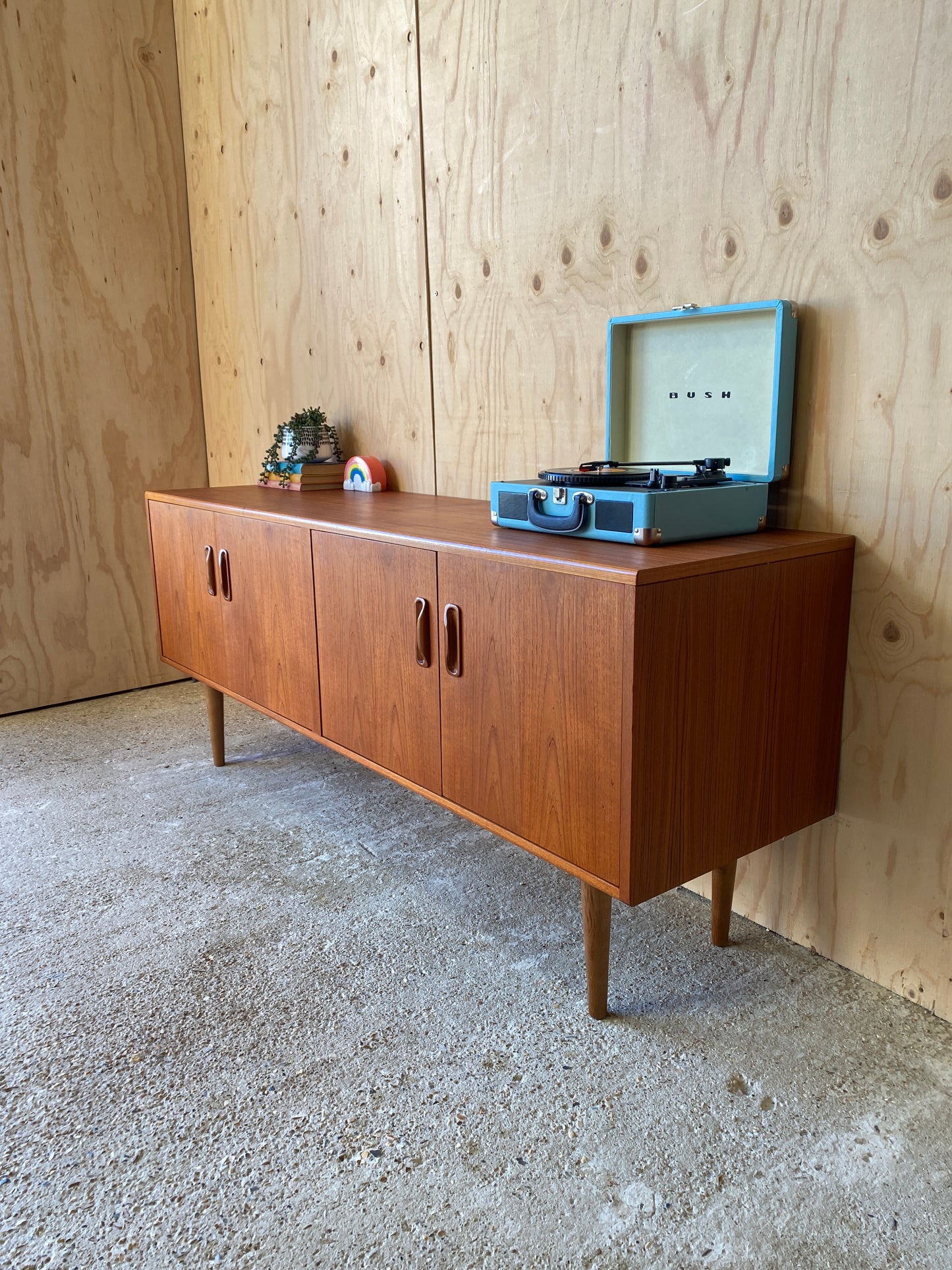 Retro Vintage Sideboard by British makers GPlan on Wooden Tapered Legs