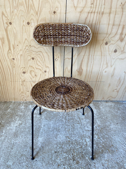 Vintage Pair of Wicker Wire Chairs