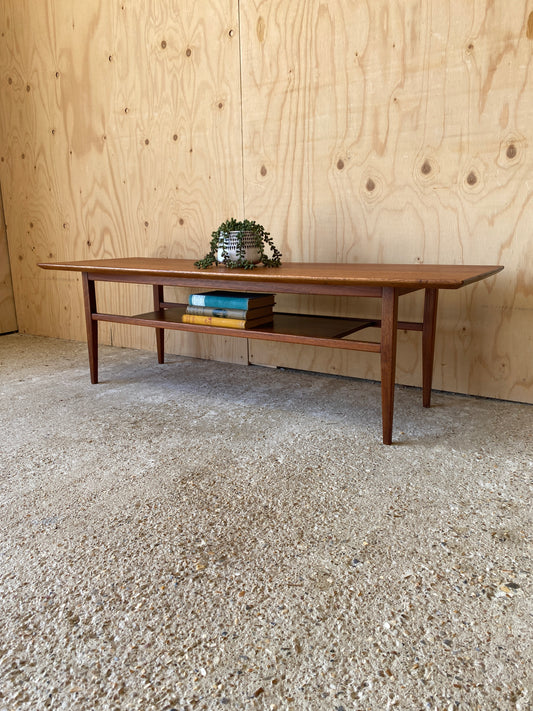 Mid Century Retro Two Tier Teak Coffee Table