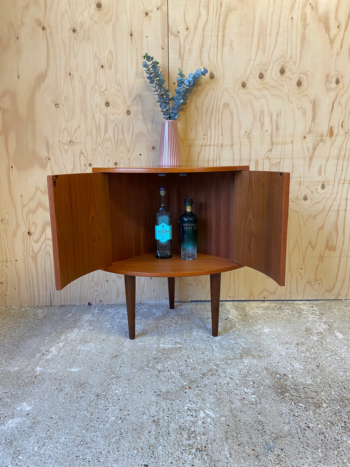 Retro GPlan Fresco Corner Cabinet on Wooden Tapered Legs