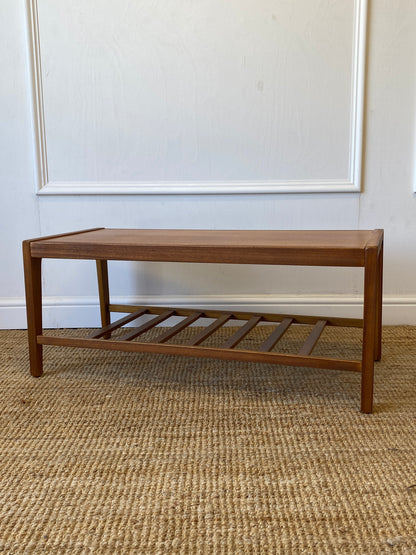 Coffee Table with Slatted Shelf