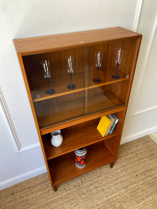 GPlan Bookcase With Glass Sliding Doors