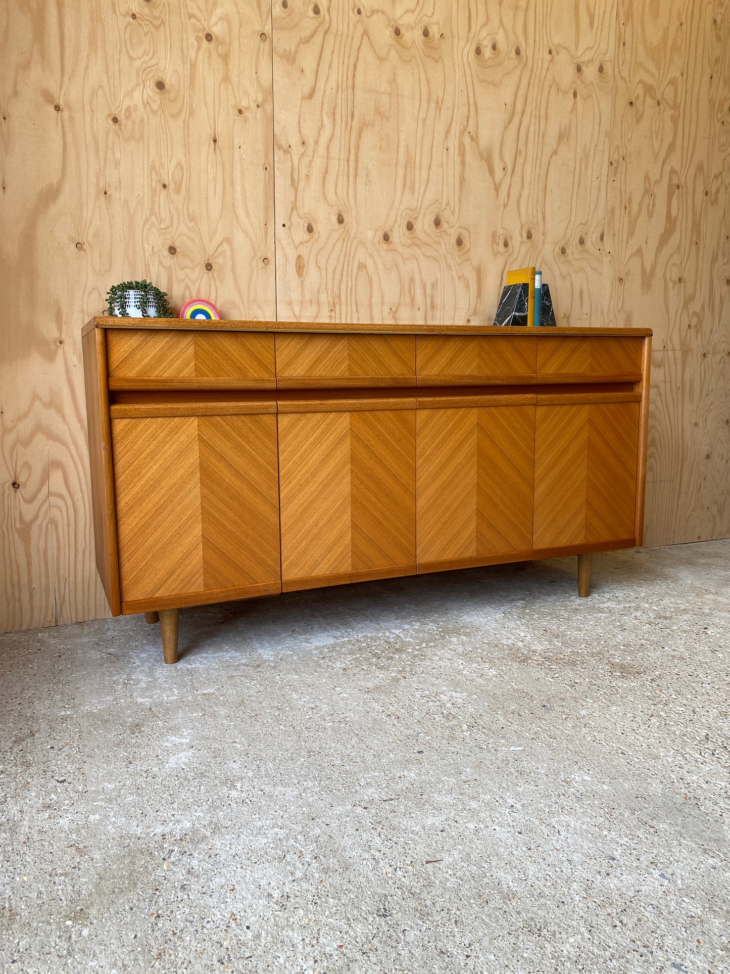 Vintage GPlan Chevron Sideboard