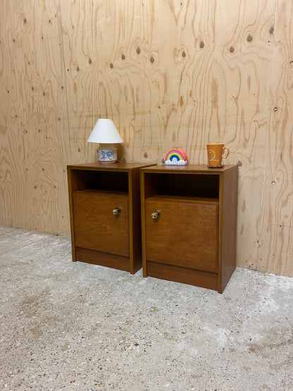 Vintage Bedside Tables by British makers Meredew