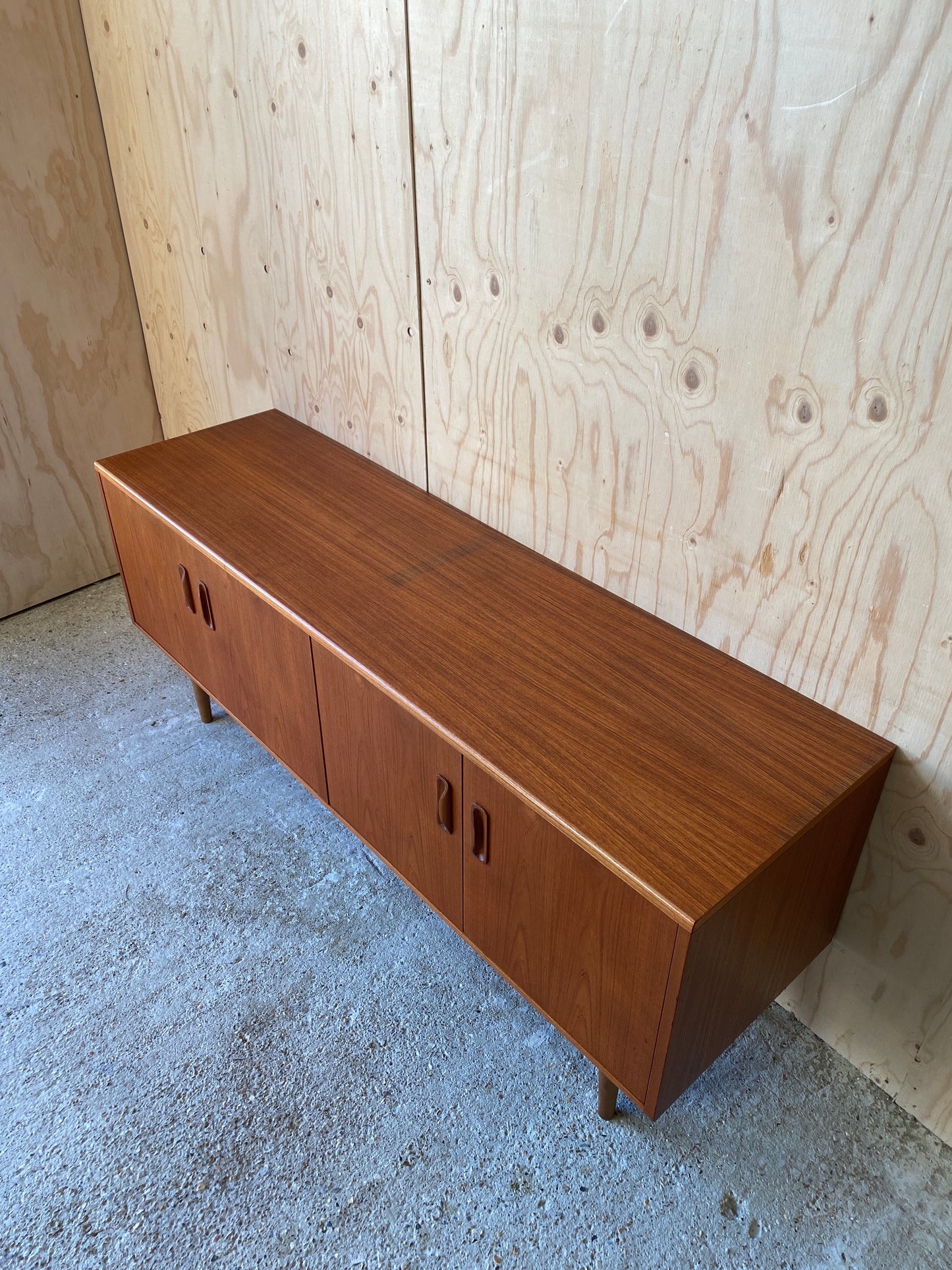 Retro Vintage Sideboard by British makers GPlan on Wooden Tapered Legs