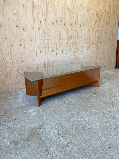 Mid Century Vintage Rare GPlan Coffee Table with Glass Top